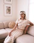 MASON'S DAUGHTER | Stella Knit Skirt, Blush Gingham