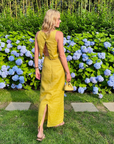 MASON'S DAUGHTER | Ella Scallop Top, Chartreuse Linen