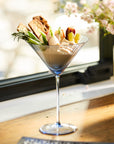 CASKATA Quinn Martini Glasses, Ocean Set of 2
