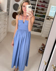 Finn Tie Dress, French Blue