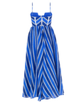 Tulipano Maxi Dress, Blue Stripe