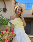 MASONS DAUGHTER | Lily Scarf Top, Yellow & Yellow Striped