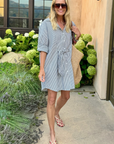 MASONS DAUGHTER | Anna Dress, Navy Striped Seersucker