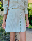MASONS DAUGHTER | Ellie Skirt, Olive & Ivory Striped