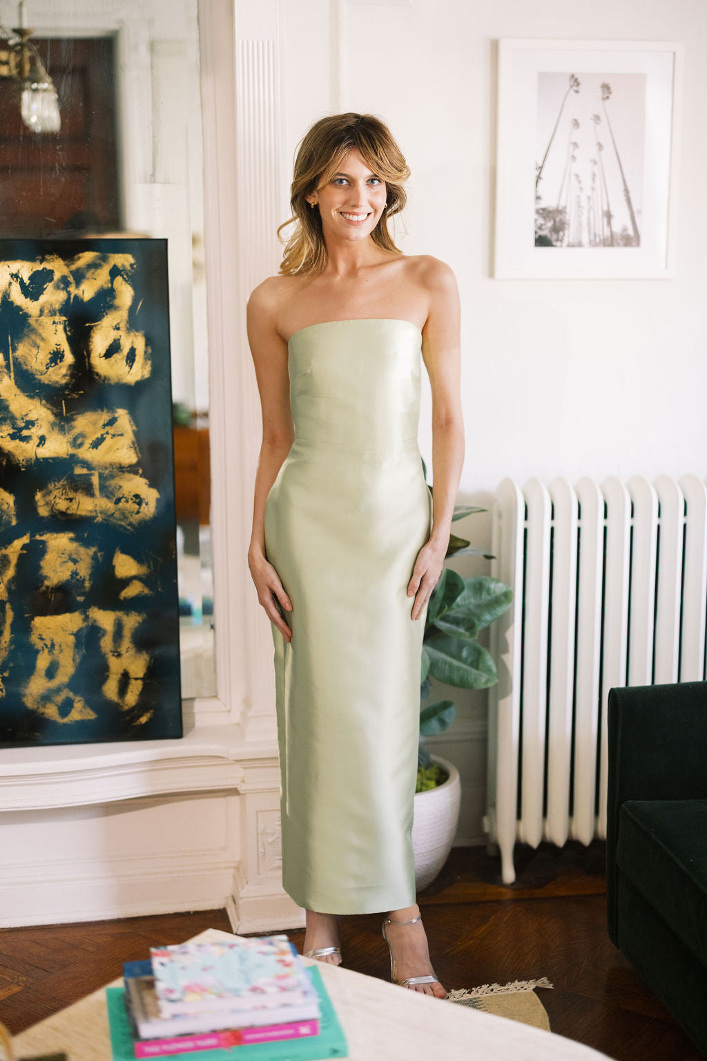 MASON by MASON'S DAUGHTER | Margot Dress, Champagne Green Silk Wool XS | MADE-TO-ORDER / EXPEDITED | 1-2 Weeks MASON by MASON'S DAUGHTER | Margot Dress, Champagne Green Silk Wool XS | MADE-TO-ORDER / EXPEDITED | 1-2 Weeks