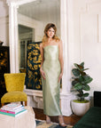 MASON by MASON'S DAUGHTER | Margot Dress, Champagne Green Silk Wool