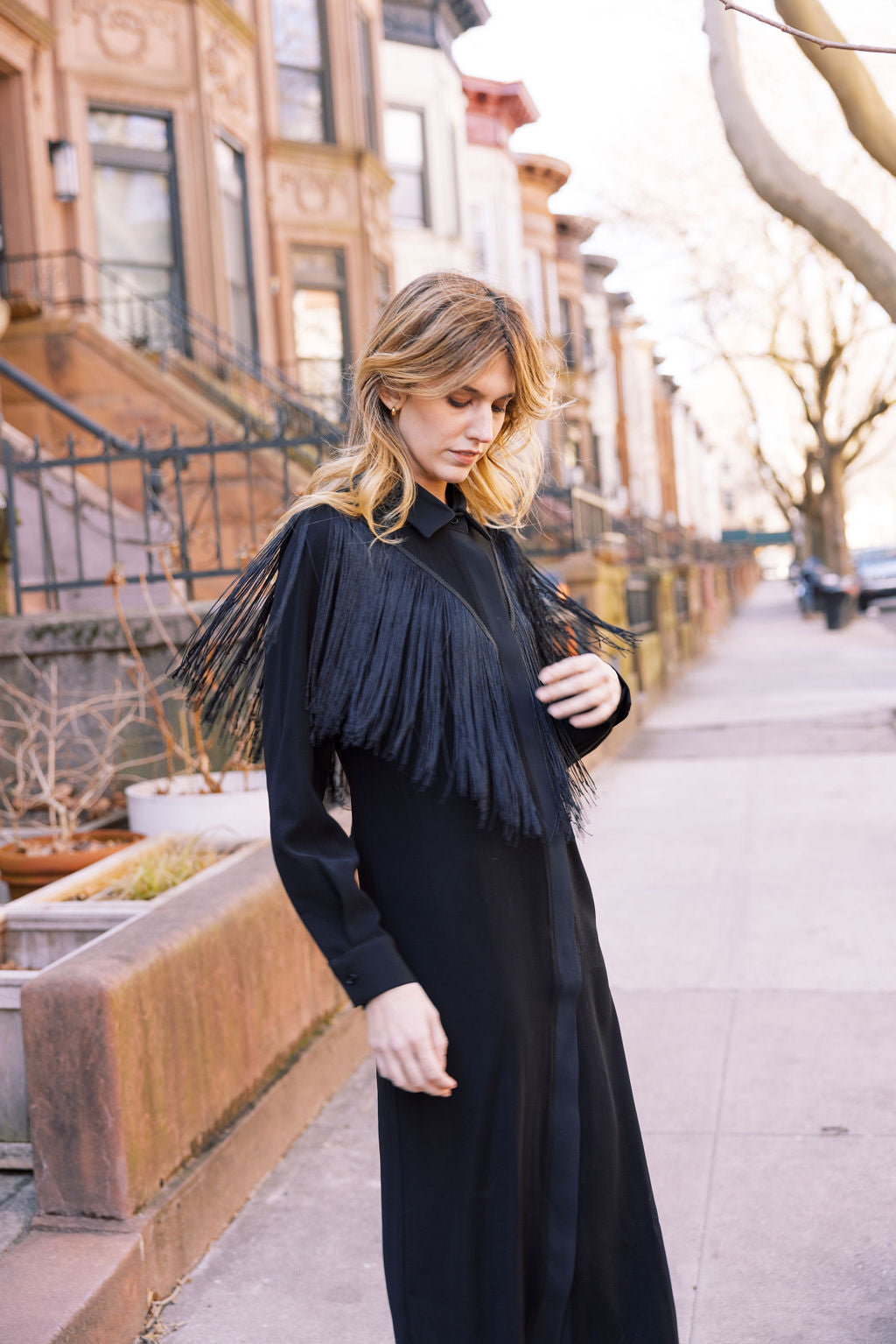 MASON by MASON'S DAUGHTER Western Fringe Midi Dress