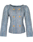 Elizabeth Jacket, Blue Boucle Tweed