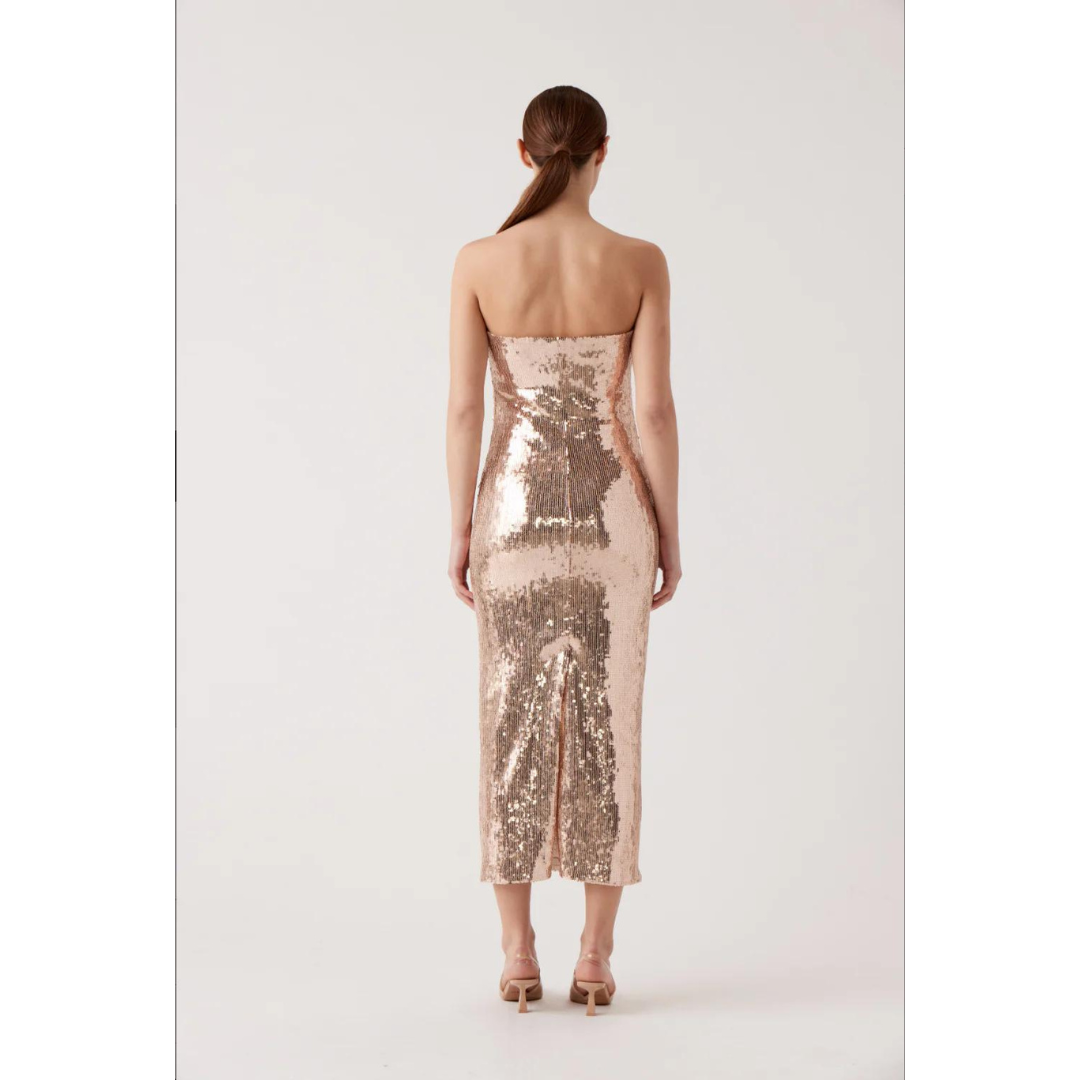 Leigh Sequin Dress, Gold