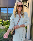 MASONS DAUGHTER | the Matthew Shirt, Olive & Ivory Striped