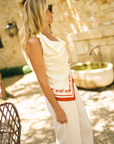 MASON'S DAUGHTER | Lily Scarf Top, Red & White Floral Silk Twill