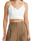 Crop Top and Tank Set, White