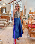 MASON'S DAUGHTER Emma Skirt, Stone Wash Chambray