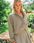 MASON'S DAUGHTER | the Cropped Boyfriend Shirt, Black & Ivory Gingham