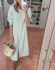 MASON'S DAUGHTER | Miller Dress, Seafoam and Ivory Striped