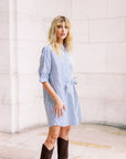 MASON'S DAUGHTER | Anna Dress, Black and White Striped Poplin