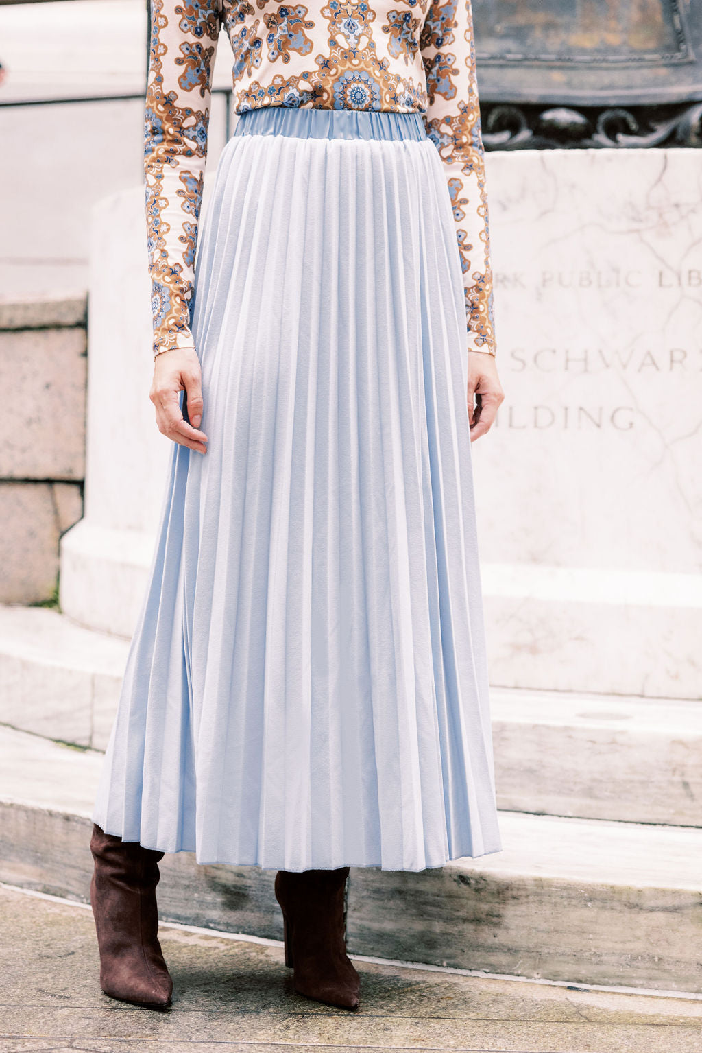 MASON'S DAUGHTER Madeline Skirt, Light Blue – Only on The Avenue