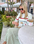 MASON'S DAUGHTER | Danielle Sweater, White Multi Striped Knit