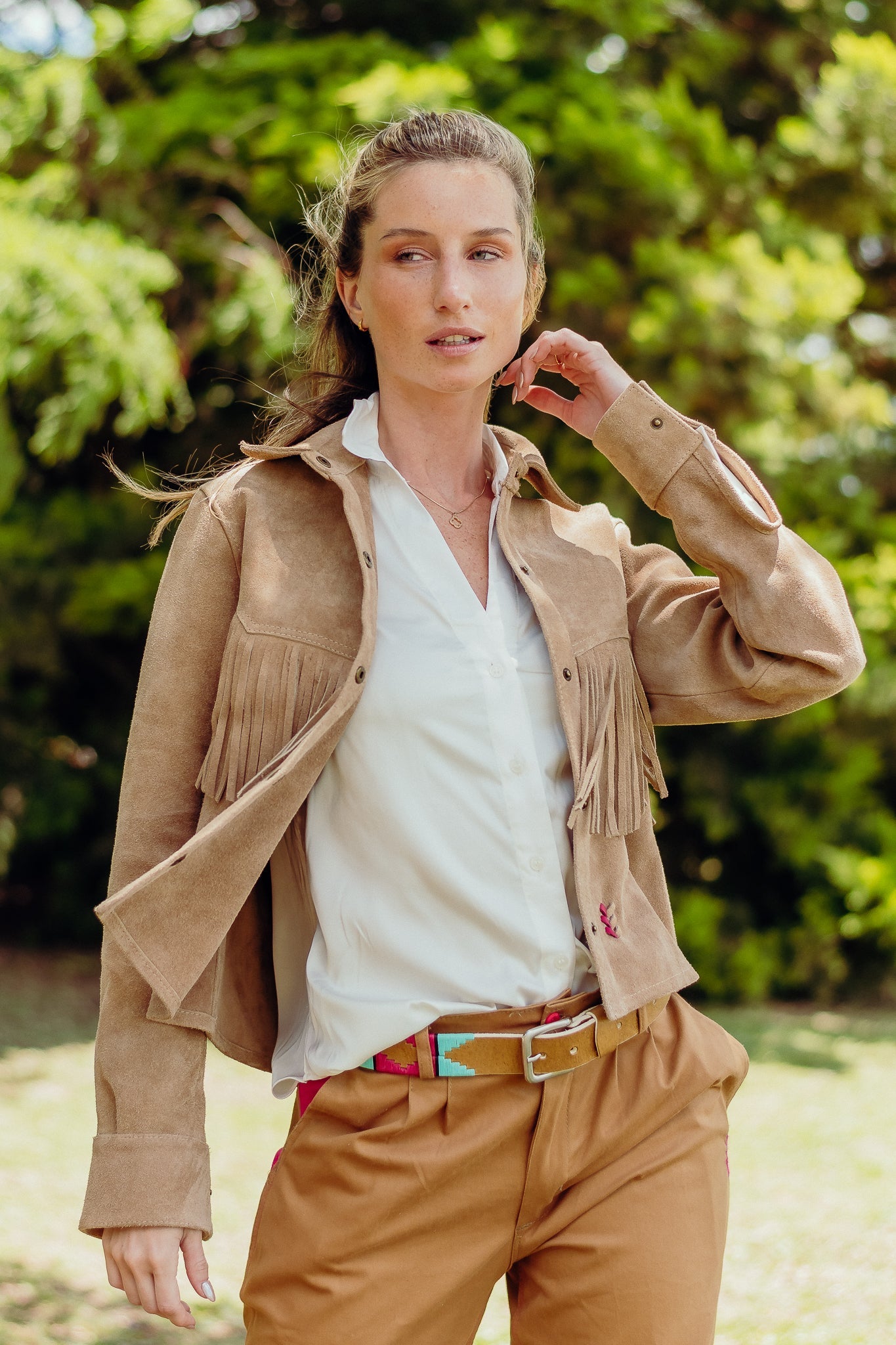 PATA LIFESTYLE Rip Short Leather Jacket