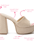LARROUDE | Dolly Mule In Natural Raffia