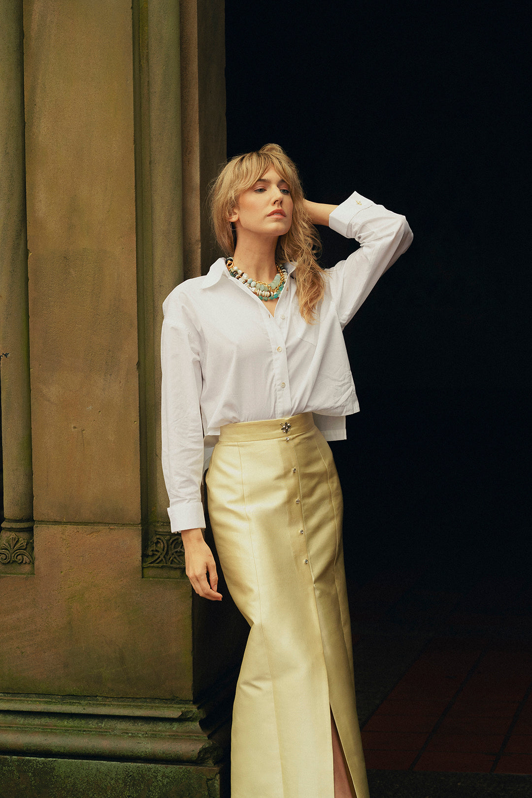 Yellow Skirt White Shirt And Skirt Combo Long Skirt And Shirt Combo
