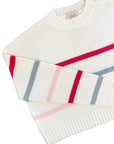 MASON'S DAUGHTER | Danielle Sweater, White Multi Striped Knit
