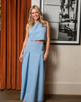 MASON by MASON'S DAUGHTER | Sloane Top, Hydrangea Blue Silk Moire