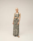 CALA DE LA CRUZ Bruna Skirt, Zebra Black & White