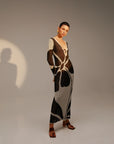CALA DE LA CRUZ Magna Dress, Camellia Black & White
