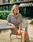 MASON'S DAUGHTER | the Cropped Boyfriend Shirt, Black & Ivory Gingham