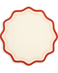 MISETTE Colorblock Embroidered Linen Placemats in Pink/Rust (Set of 4)