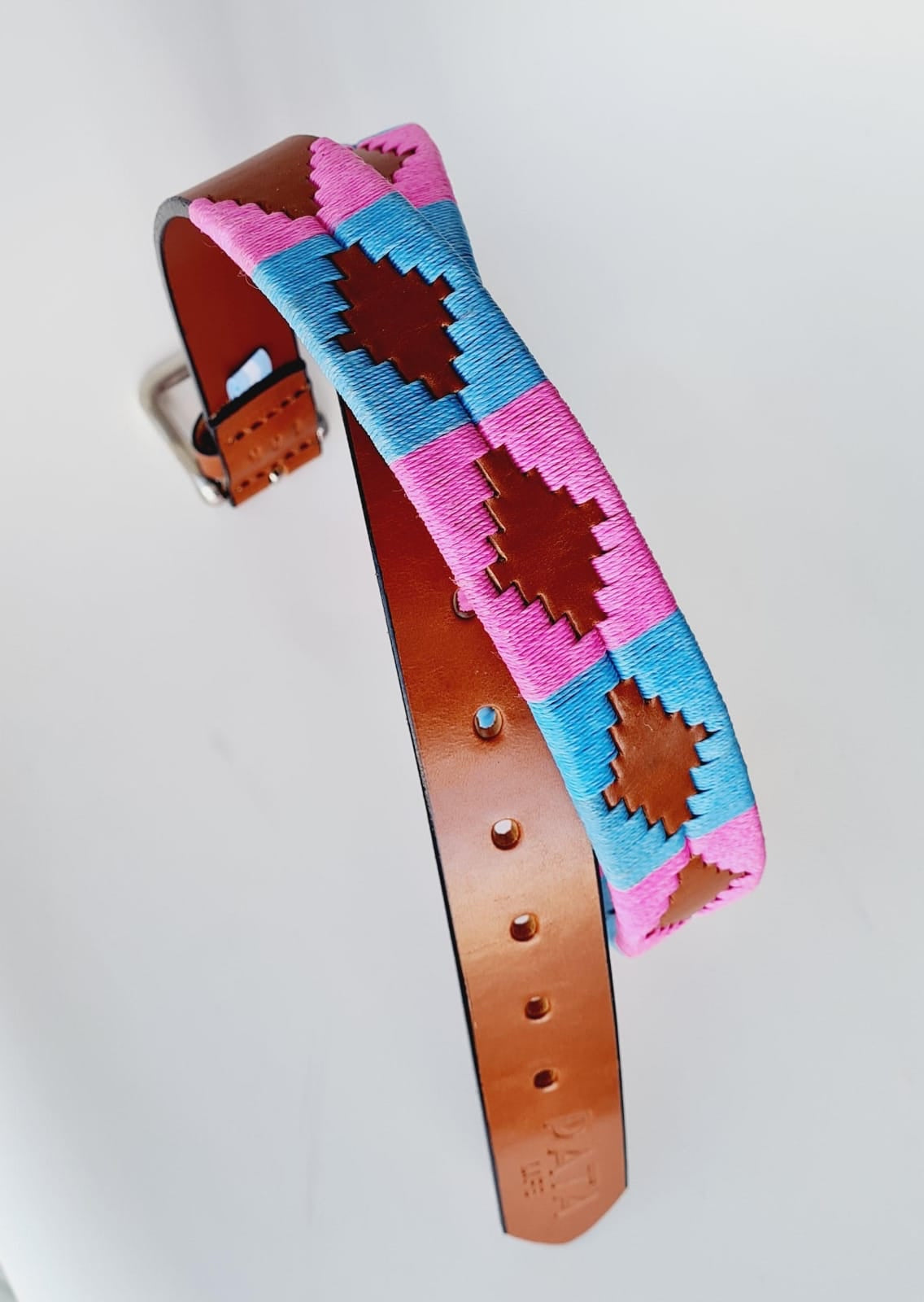 PATA LIFESTYLE Pink and Baby Blue Polo Belt