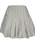 MASON'S DAUGHTER | Harper Mini Skirt, Olive & Ivory Dobby Striped