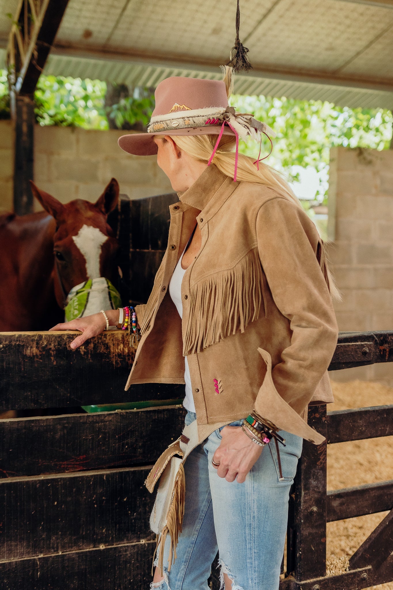 PATA LIFESTYLE Rip Short Leather Jacket