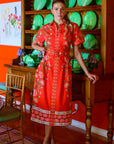 ELIZABETH JAMES THE LABEL | Collins Dress in Indian Flower Poppy