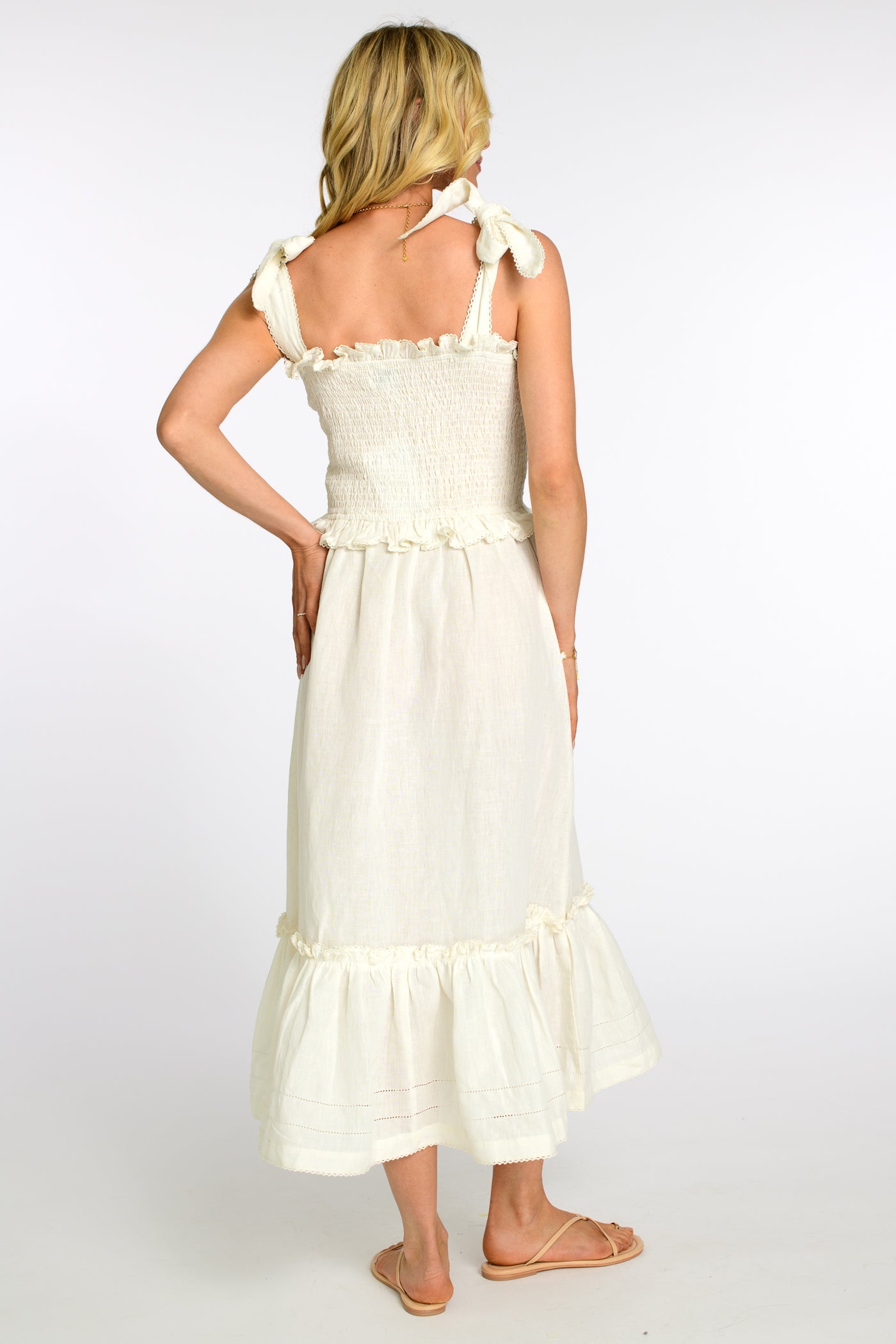 ELIZABETH JAMES THE LABEL | Deenie Dress in Egret