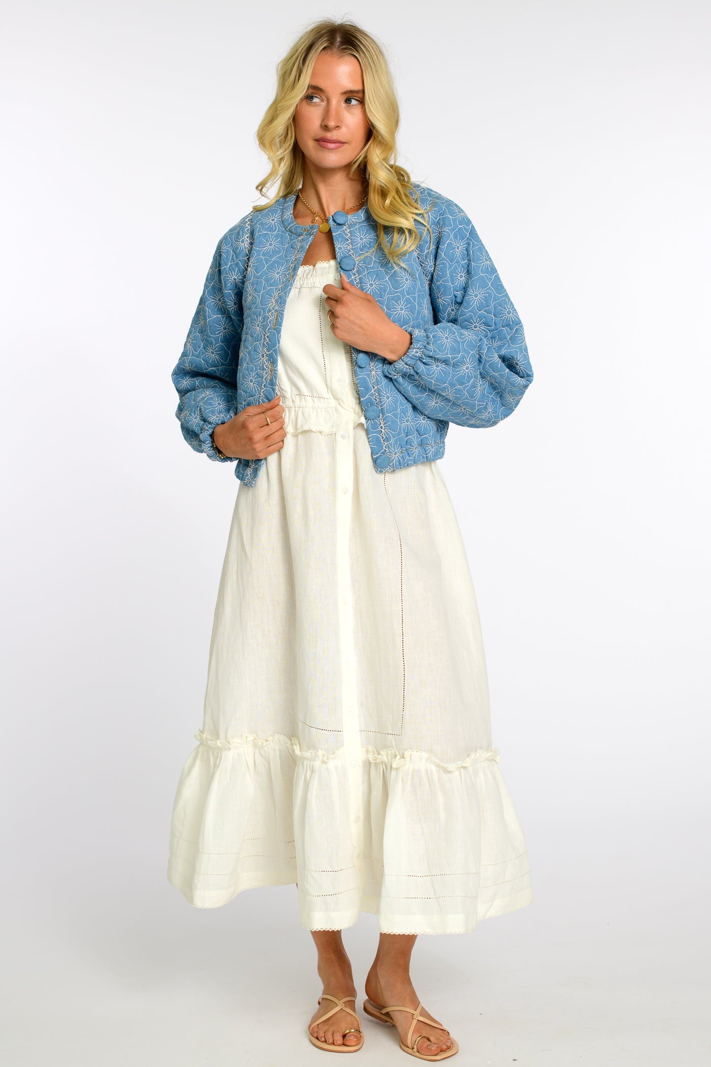 ELIZABETH JAMES THE LABEL | Deenie Dress in Egret