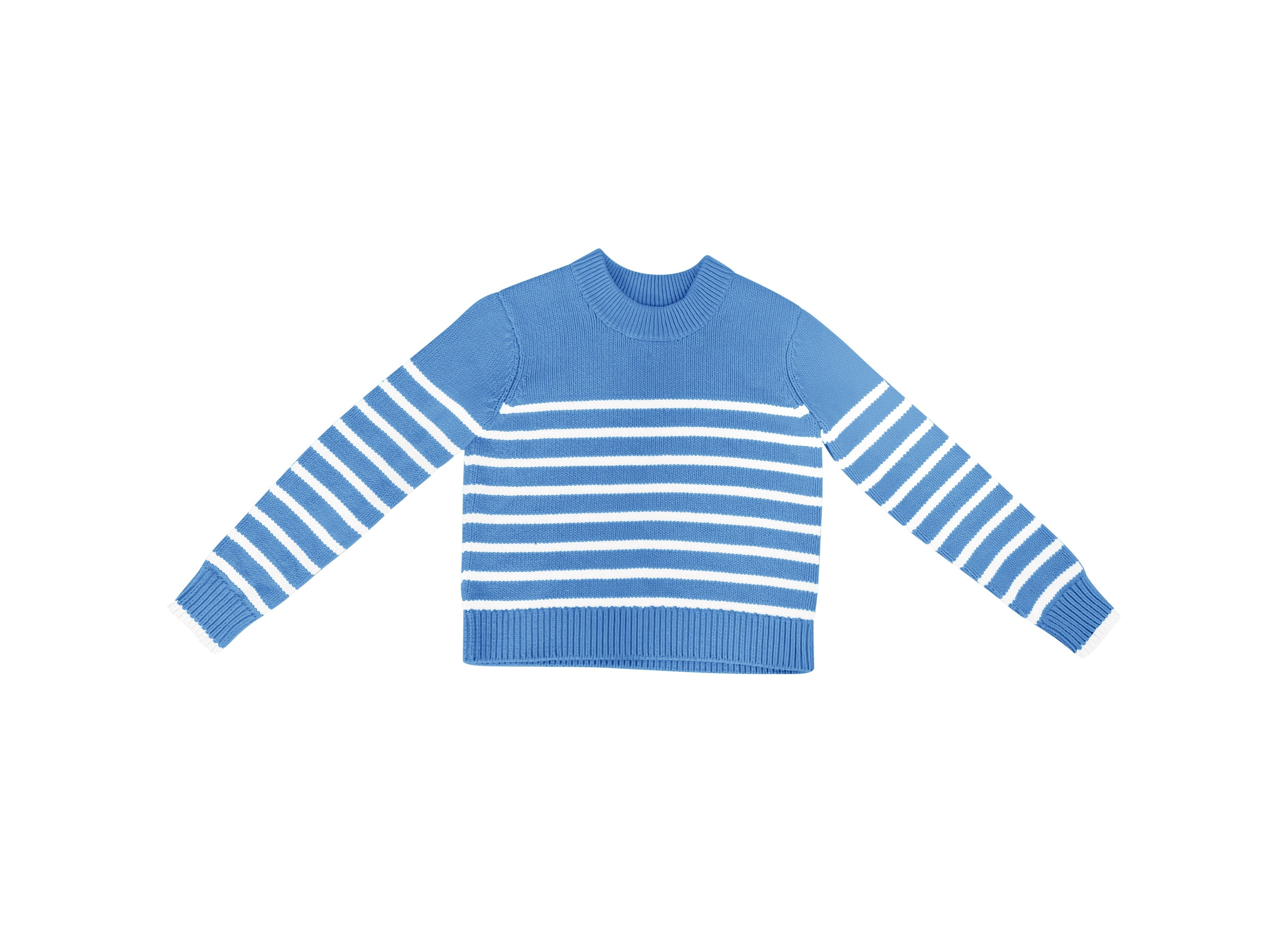 TUTTO | French Blue White Stripe Sweater – Only on The Avenue