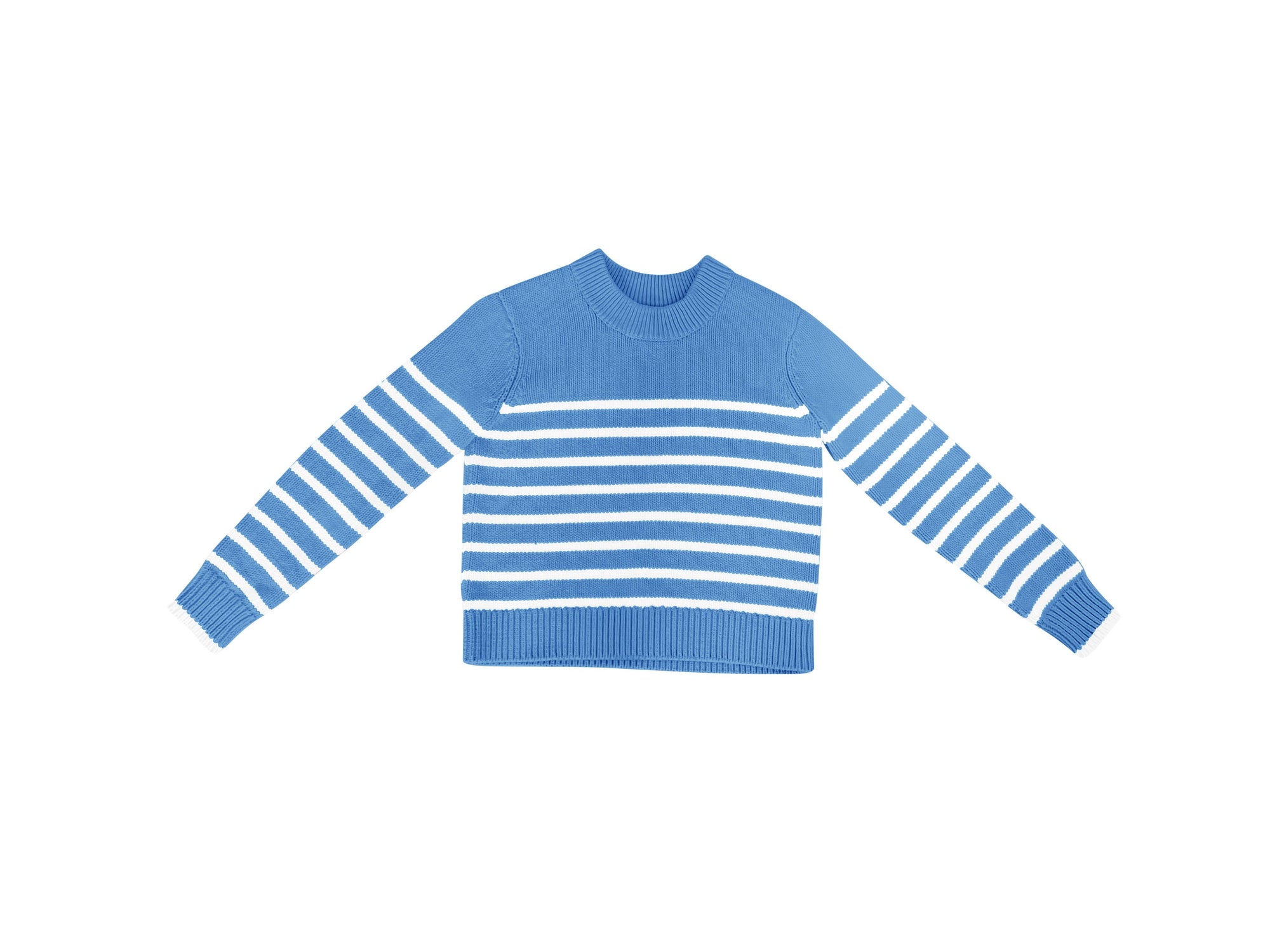 TUTTO | French Blue White Stripe Sweater