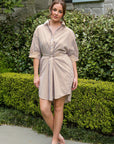 MASON'S DAUGHTER | Anna Dress, Burnt Orange Stripe