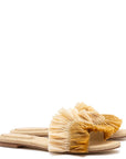 LARROUDE | Ivy Fringe Flat In Beige Raffia