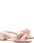 LARROUDE | Brigitte Ruffle Mule In Tulip Printed Raffia