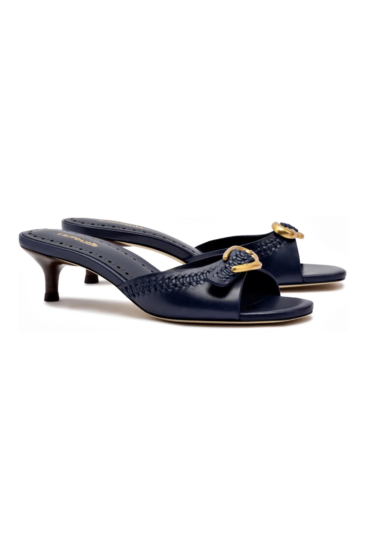 LARROUDE | LARROUDE | Verona Mule In Navy Leather
