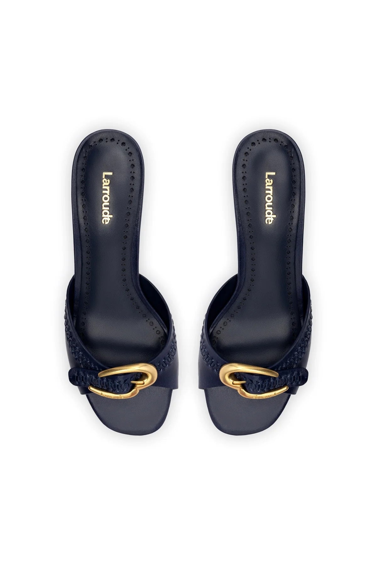 LARROUDE | LARROUDE | Verona Mule In Navy Leather
