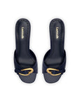 LARROUDE | LARROUDE | Verona Mule In Navy Leather