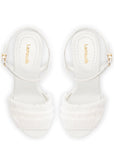 LARROUDE | Yves Fringe Wedge In White Raffia