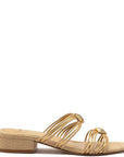 LARROUDE | Shelly Flat Mule In Beige Raffia