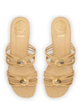 LARROUDE | Shelly Flat Mule In Beige Raffia