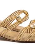 LARROUDE | Shelly Flat Mule In Beige Raffia