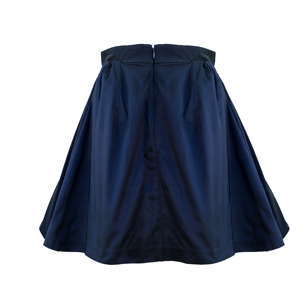 Leighton Skirt, Navy Silk Taffeta
